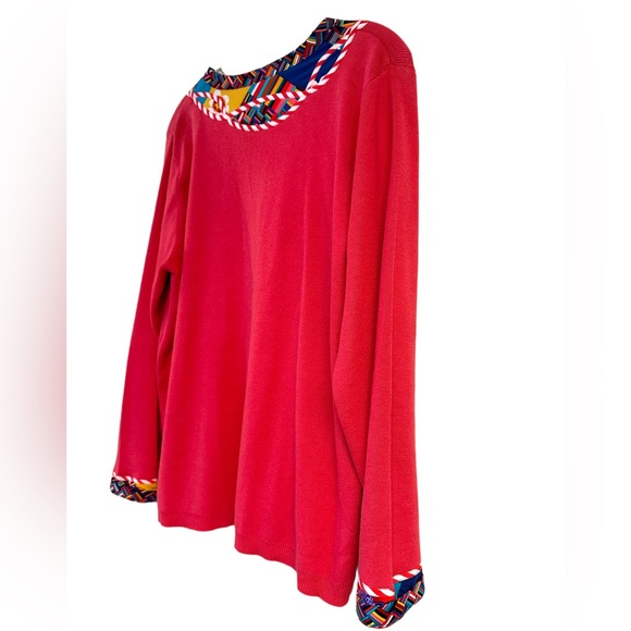 Koos of Course Silk & Cotton Cardigan Mixed Media Art to Wear Flamboyant Medium - Picture 16 of 16